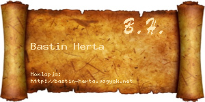 Bastin Herta névjegykártya